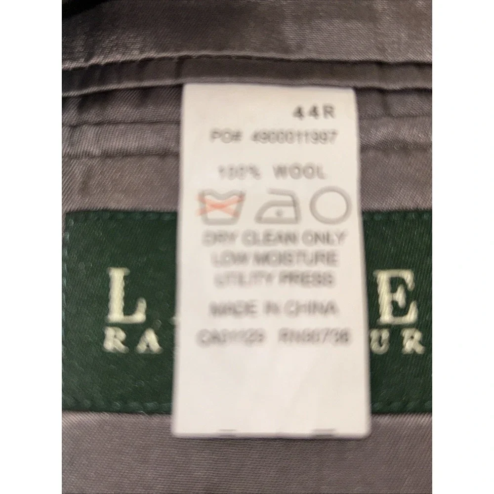 Ralph Lauren Men's 44R 100% Wool Houndstooth Sport Coat Blazer Brown